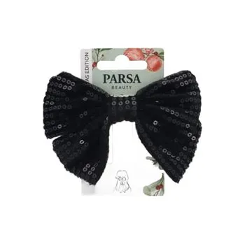 PARSA Beauty Patentní spona do vlasů s mašlí, černá, 1 ks Sponky do vlasů