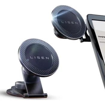 Lisen - držák do auta (YL0223050002) - magnetický, na palubní desku, univerzální, nastavitelný, bezpečné uchycení, magnety N52 - černý