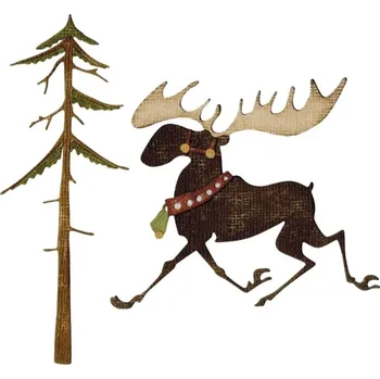 Kancelářská technika Sizzix 663103 Řezací šablona Vánoční soby 7 ks