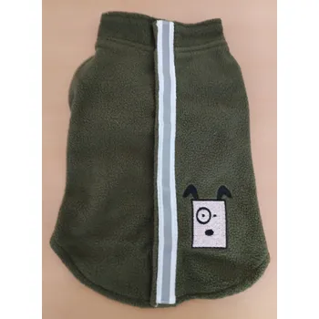 Obleček pro psa Mikina flaušová "M" Petsland tmavě zelená reflexní
