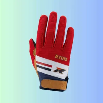 Cyklistické rukavice RYINZ Retro Grip Sportovní Rukavice – Red/Blue/White Edition, Odolné & Stylové, Cyklo/Outdoor | Odběr Kladno - L