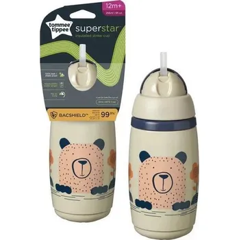 dětská jídelní sada Tommee Tippee Láhev s brčkem 260ml Tommee Tippee, šedá