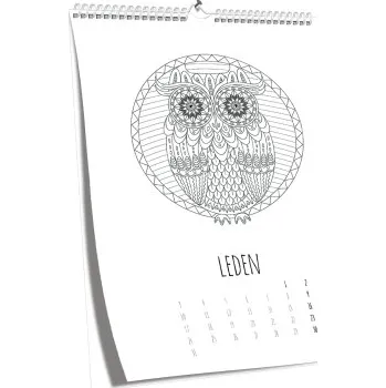 Kalendář Zvířata omalovánky v nástěnném kalendáři 2026 2026 NKO-01-2026 Nižší cena pro více kusů!