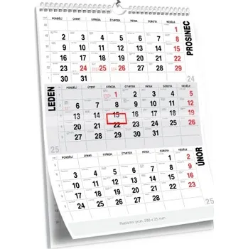 Kalendář Tříměsíční pracovní kalendář, A3 listový s vlastní reklamou 2026 2026 NKP-02-2026 Nižší cena pro více kusů!