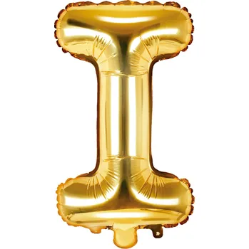 Balónek Fóliový balón písmeno I gold na párty