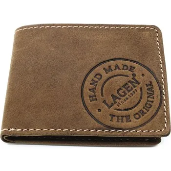 Peněženka LAGEN 5097/C – pánská kožená peněženka hnědá (kožená peněženka s kapsou na mince)