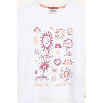 Dámské tričko Scotch & Soda Dívčí Tričko, bílá, 176