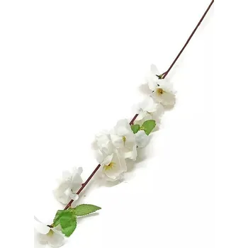 umělá květina Větev jabloň 59 cm, bílá