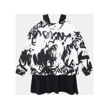 Dámské šaty DKNY Úpletové šaty D32888 D Černá Regular Fit 14Y