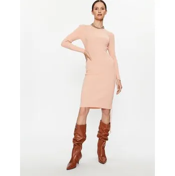 Dámské šaty DeeZee Úpletové šaty Isabella 14883 Růžová Slim Fit L