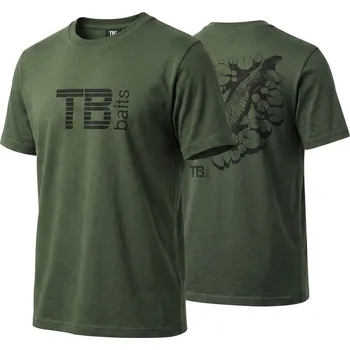 Pánské tričko TB Baits Tričko Hidden Carp Green - XL