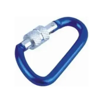 Jištění Karabina hliníková typ D s pojistkou 60mm (50ks)