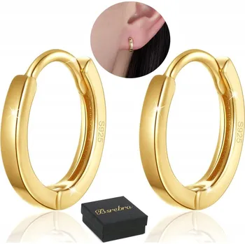 Náušnice Zlaté Náušnice ryzosti 925, kruhy – obruče, STŘÍBRO, dámské kroužky, Pro Ni