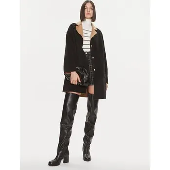 Dámský kabát Liu Jo Vlněný kabát MF3241 T3505 Barevná Relaxed Fit 40