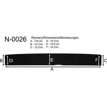 Lišta karosérie Ochranná lišta hrany kufru Peugeot Expert 07-