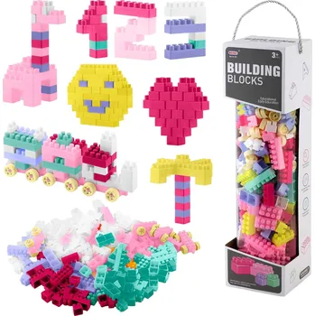 Dětský spotřebič Ricokids RK-761 Velké kostky na hraní, 300 ks, růžové