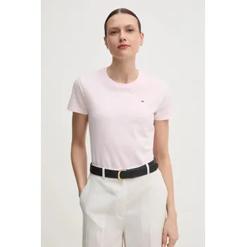 Pánské tričko Bavlněné tričko Tommy Hilfiger WW0WW44433 růžová 03X, vel. M