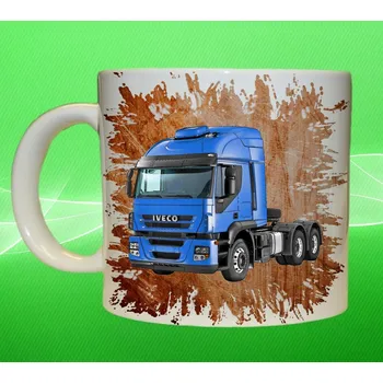 Moon River IVECO Stralis 450 oranžový hrnek s náklaďákem obsah 75 ml