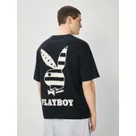 Tričko s potiskem Playboy - L - House - černá - 872IY-99X