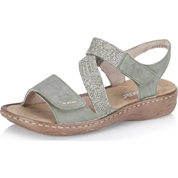 Dámská obuv Dámské sandály RIEKER V2862-52 zelená S6 43