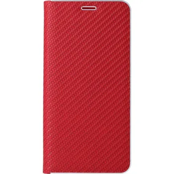 Pouzdro na mobilní telefon Pouzdro Xiaomi Redmi Note 14 Pro+ 5G Luna Carbon Book knížkové červené (kryt neboli obal na Xiaomi Redmi Note 14 Pro+ 5G)