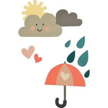 Kancelářská technika Sizzix 662097 Řezací šablona Počasí 13 ks