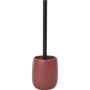Sada koupelnových doplňků Spirella WC štětka SVEN, s polyresinovou nádobou, matná burgundy