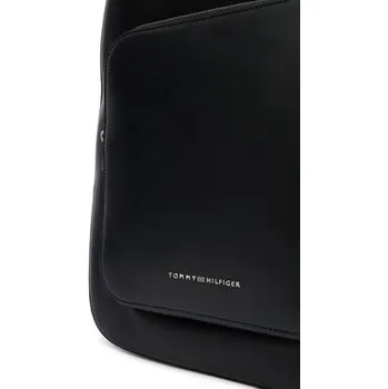 Městský batoh Batoh Tommy Hilfiger Th Business Leather Backpack AM0AM14162 Černá OS
