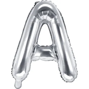 Balónek Fóliový balónek písmeno A stříbrný na párty