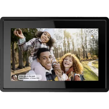 Digitální fotorámeček Denver PFF725b digitální WiFi fotorámeček 17.8 cm 7 palec Energetická třída (EEK2021): B (A - G) 1024 x 600 Pixel 8 GB černá