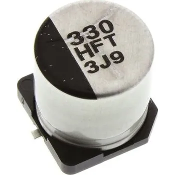 Kondenzátor 330μF ±20procent 120mΩ 50V dc SMD Elektrolytický řada FT SMD Panasonic