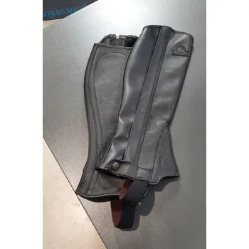 Chapsy ACAVALLO Minichapsy GP Smooth ACAVALLO, obvod lýtka 38 cm, černé 44 cm