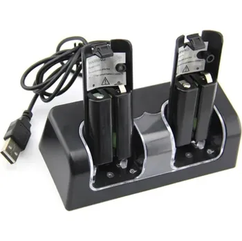 Stojan pro herní konzoli Nintendo Wii duální nabíjecí stanice + baterie