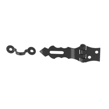 Závěs ZOZ 75 Ozdobný závěs se zámkem C 75x30x2,0 černý