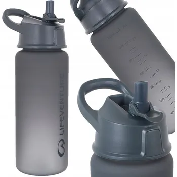 Lahev Na Pití na vodu Lifeventure s odklápěcím víkem 750 ml šedá