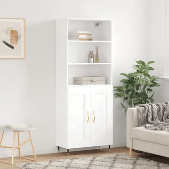 Příborník do zásuvky Skříň highboard bílá 69,5 x 34 x 180 cm kompozitní dřevo - 8720845933005