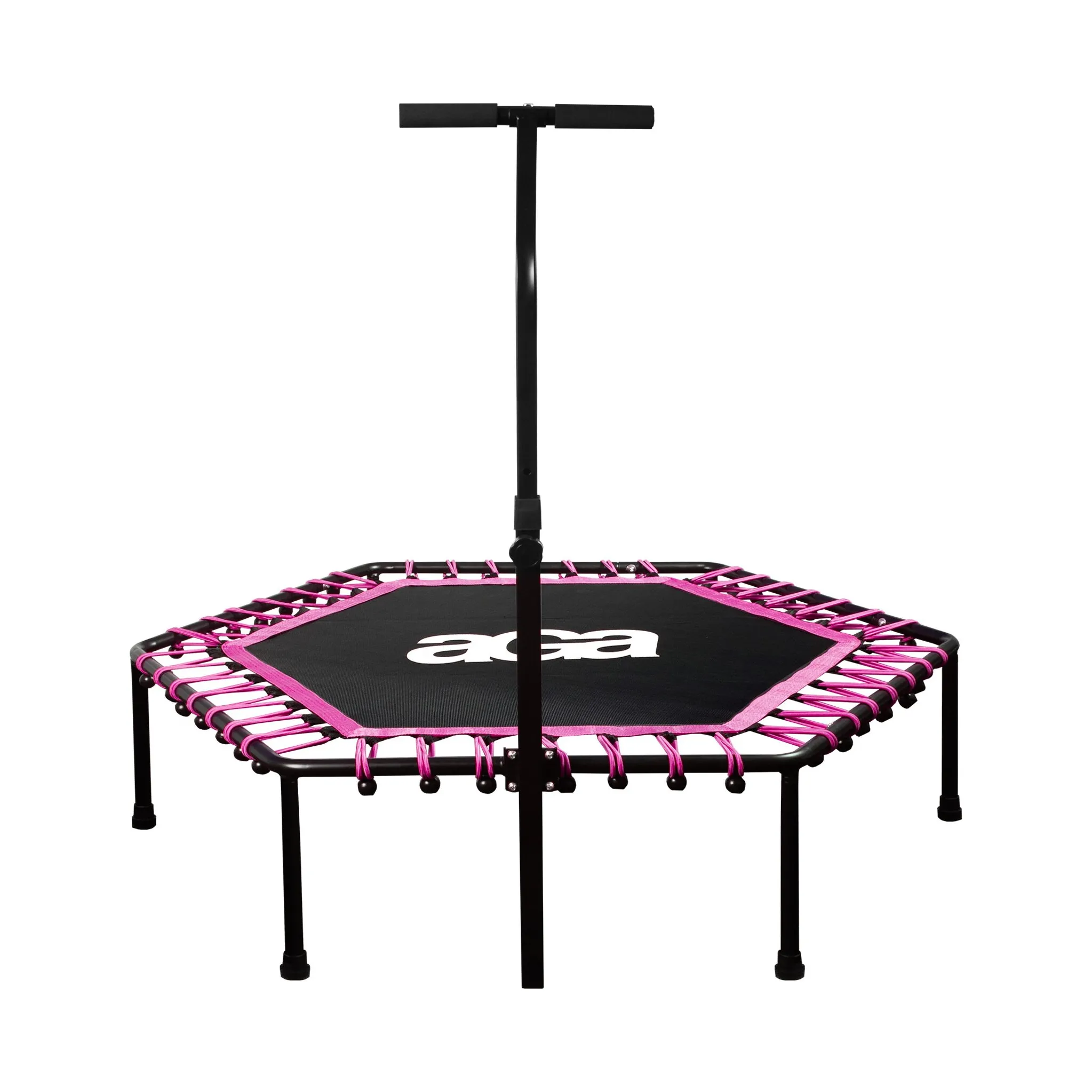 Fotografie 2 - Trampolína Aga Fitness 130 cm růžová + madlo