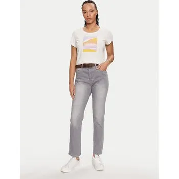 Pánská móda Mustang T-Shirt Alma 1015163 Écru Regular Fit XS