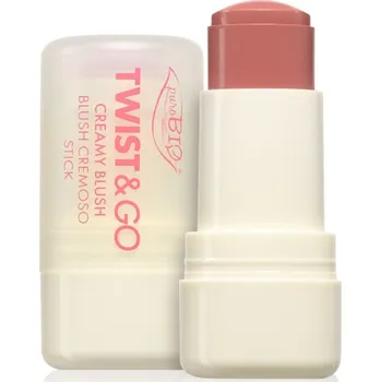 Tvářenka puroBIO Cosmetics Twist&Go krémová tvářenka v tyčince odstín 03 Macaron 5 g