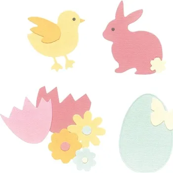 Kancelářská technika Sizzix 666108 Řezací šablona Velikonoční tvary 11 ks