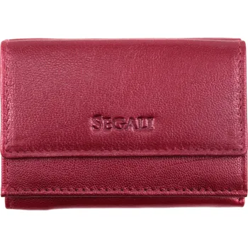 Peněženka Malinká dámská kožená peněženka Segali SG1756 MINI perleťově červená