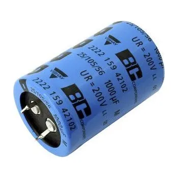 Kondenzátor Kondenzátor 1200μF ±20procent 120mΩ 250V dc Průchozí otvor Elektrolytický řada 259 PHM-SI Vishay