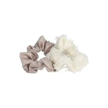 Solida Scrunchie beige, 2 ks Gumička do vlasů