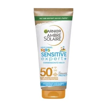 Opalování GARNIER AMBRE SOLAIRE Kids sensitive expert+ opalovací mléko SPF 50+ Mléko na opalování
