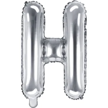 Balónek Fóliový balón písmeno H stříbrný 35 cm