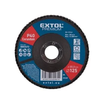 Elektrické nířadí EXTOL PREMIUM kotouč lamelový šikmý korundový, O125mm, P40