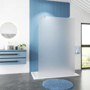 FORCE FROSTED F2 80 Sprchová zástěna WALK-IN 80 × 200 cm, 10 mm tvrzené bezpečnostní sklo s neprůhlednou fólií