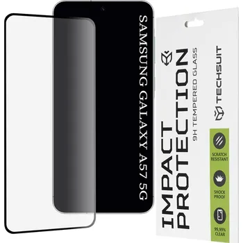 Techsuit - ochranné sklo 111D s plným krytím a lepením - Samsung Galaxy A57 5G - černá