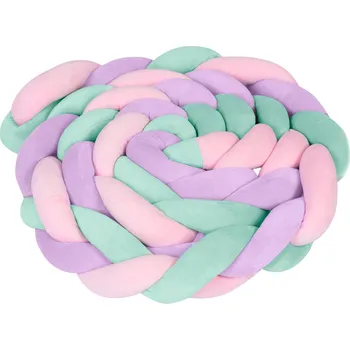 Dětská postýlka Ricokids 722106 Ochranný mantinel do postýlky 3 m, mátověrůžovofialový