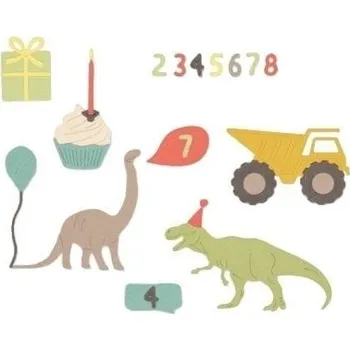 Kancelářská technika Sizzix 662590 Řezací šablona Chlapecké narozeniny 15 ks